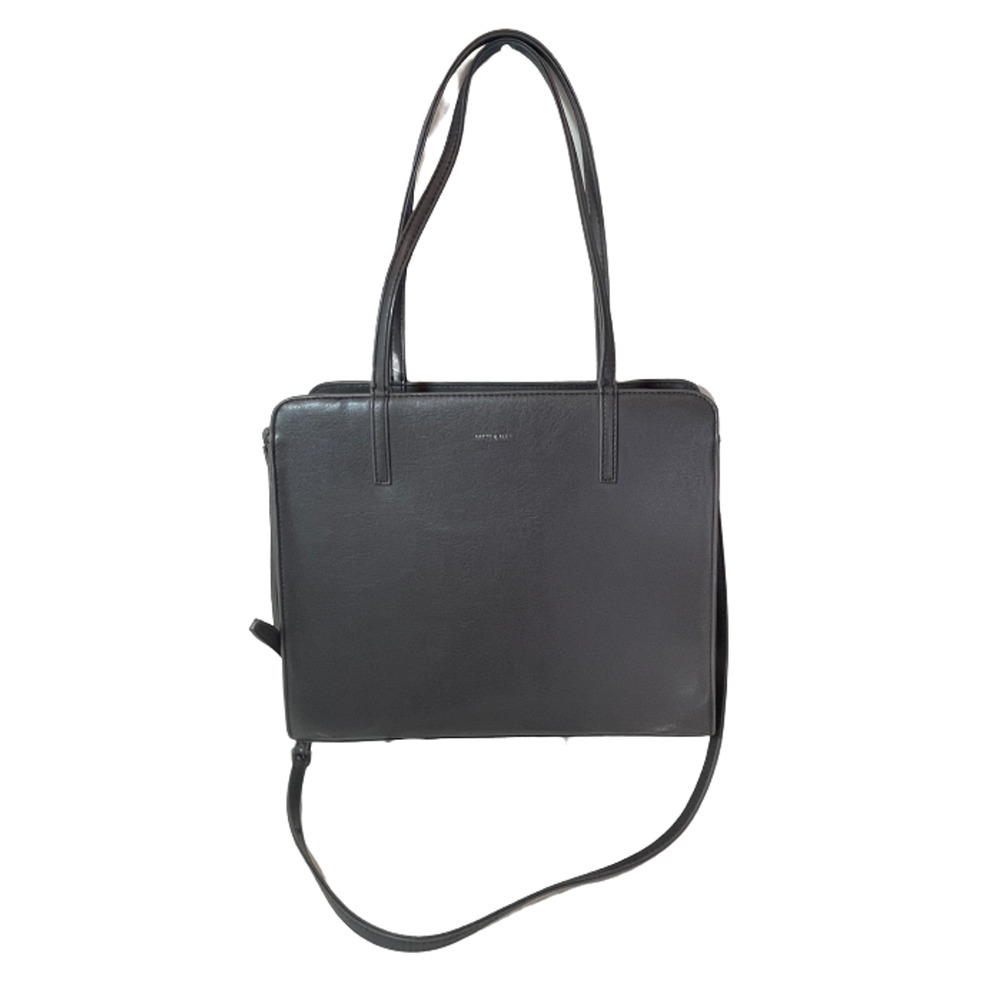 Matt And Nat Cara S Vegan Leather Tote Gray Crossbody Satchel Shoulder Bag